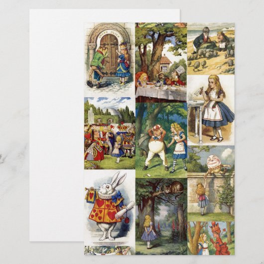 alice in wonderland briefpapier (Voorkant / Achterkant)