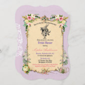 Alice in Wonderland bruids douche uitnodiging thee (Voorkant / Achterkant)