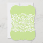Alice in Wonderland bruidsdouche uitnodiging groen (Achterkant)