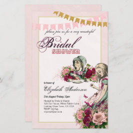 Alice in Wonderland Bruidsuitnodiging Theepartij