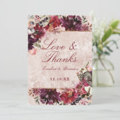 Alice in Wonderland Bruiloft Liefde en Bedankt (Staand voorkant)