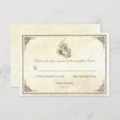 Alice in wonderland bruiloft RSVP-kaarten RSVP Kaartje (Voorkant / Achterkant)