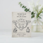  Alice In Wonderland Bruiloft Save the Date Briefkaart (Staand voorkant)