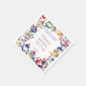 Alice in wonderland bruiloftsfeest thee party servet (Hoek)