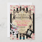 Alice in Wonderland Bruiloftsfeest Uitnodiging (Voorkant)
