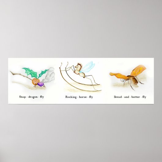 Alice in Wonderland Bugs Poster (Voorkant)