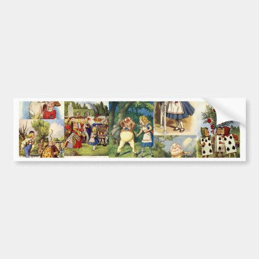 alice in wonderland bumpersticker (Voorkant)