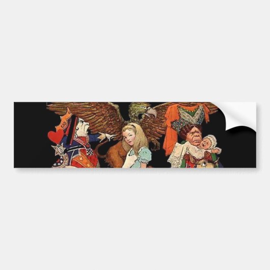 Alice in Wonderland Bumpersticker (Voorkant)
