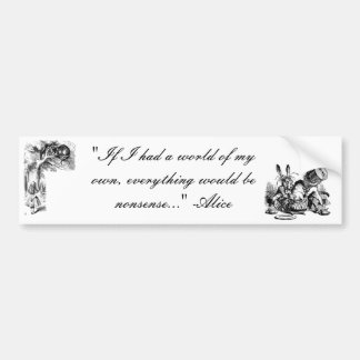 Alice in Wonderland Bumpersticker