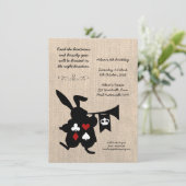 Alice in Wonderland Burlap Tea Party Birthday Kaart (Staand voorkant)