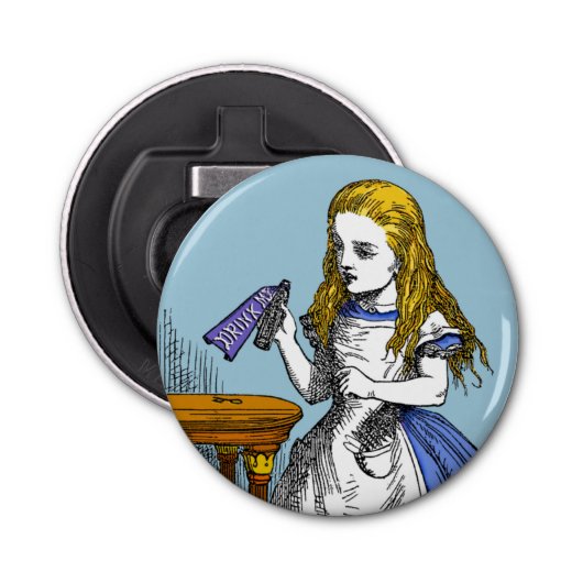 Alice in Wonderland Button Flesopener (Voorkant)