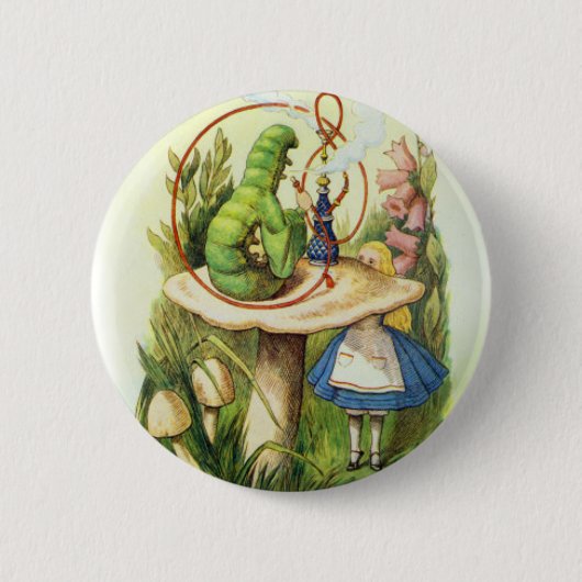 Alice in Wonderland Button van de Caterpijler (Voorkant)