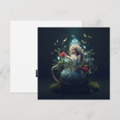 Alice in Wonderland cadeau Kaart (Voorkant / Achterkant)