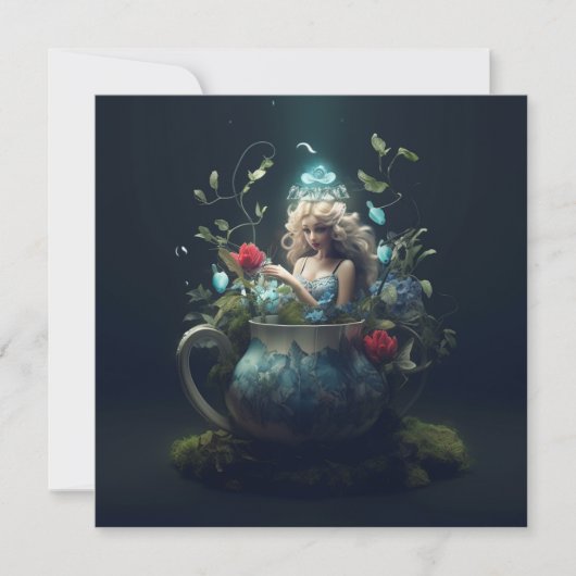 Alice in Wonderland cadeau Kaart (Voorkant)