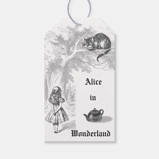 Alice in Wonderland Cadeau Labels Cadeaulabel (Voorkant)