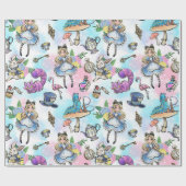 Alice in wonderland cadeau Verpakkingspapier Cadeaupapier (Vlak)