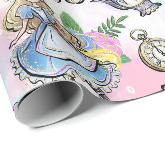 Alice in wonderland cadeau Verpakkingspapier Cadeaupapier (Rol Hoek)