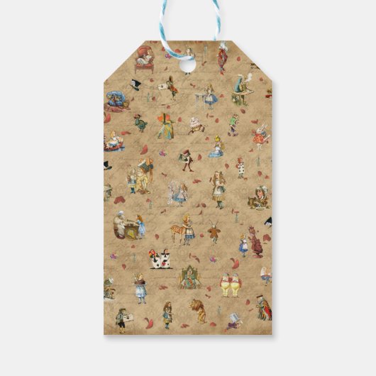 Alice in Wonderland Cadeaulabel (Achterkant)