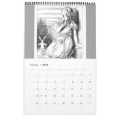 Alice in Wonderland Calendar Kalender (Jan 2026)