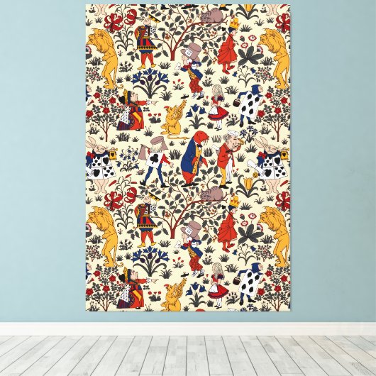 Alice in Wonderland Canvas Afdruk (Insitu (Houten vloer))