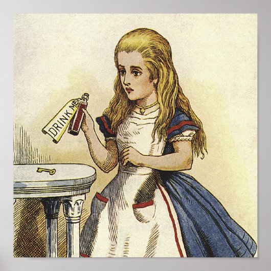 Alice in Wonderland Canvas Art Poster (Voorkant)