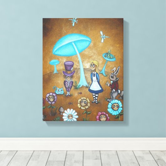 Alice in Wonderland Canvas - In Wonder (Insitu (Houten vloer))