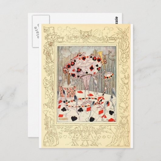 Alice in Wonderland Card Battle Briefkaart (Voorkant / Achterkant)