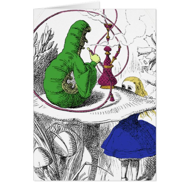 Alice in Wonderland Card - De Caterpijler (Voorkant)