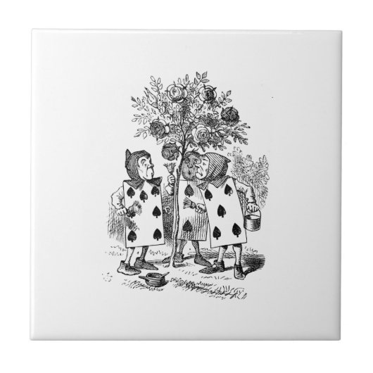 Alice in Wonderland Cards/Rozen Tegeltje (Voorkant)