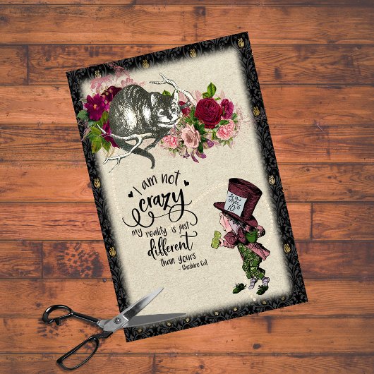 Alice in Wonderland Cat en Mad Hatter Tissuepapier