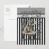 Alice in Wonderland Caterpijler Grunge Briefkaart (Voorkant / Achterkant)