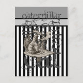 Alice in Wonderland Caterpijler Grunge Briefkaart (Voorkant)