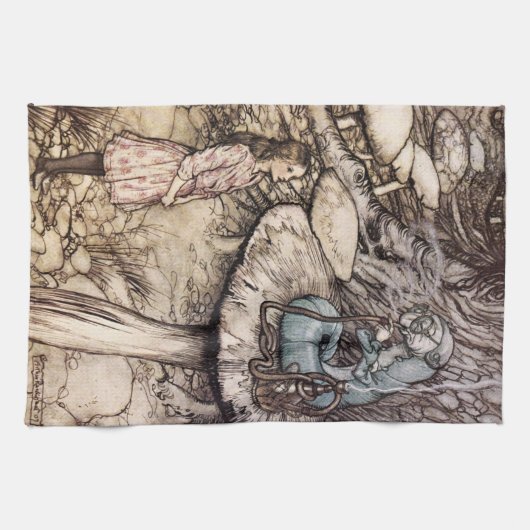 Alice in Wonderland Caterpijler Kitchen Towel Theedoek (Horizontaal)