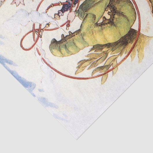 Alice in Wonderland Caterpijler ontkoppeling Tissuepapier (Detail)