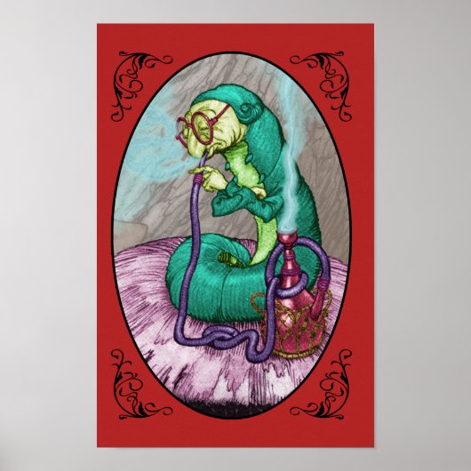 Alice in Wonderland - Caterpijler Poster (Voorkant)