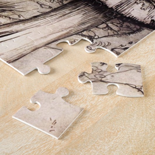 Alice in Wonderland Caterpijler Puzzle Legpuzzel (Zijkant)