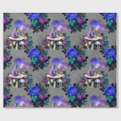 Alice in Wonderland Caterpijler Roking Flowers Cadeaupapier (Vlak)