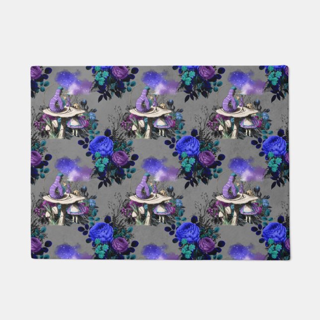 Alice in Wonderland Caterpijler Roking Flowers Deurmat (Voorkant)
