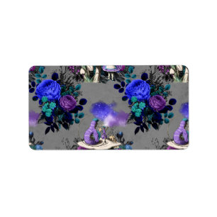 Alice in Wonderland Caterpijler Roking Flowers Etiket