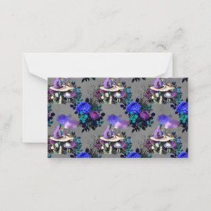 Alice in Wonderland Caterpijler Roking Flowers Notitiekaartje