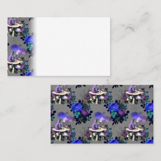 Alice in Wonderland Caterpijler Roking Flowers Plaatskaartje (Voorkant / Achterkant)