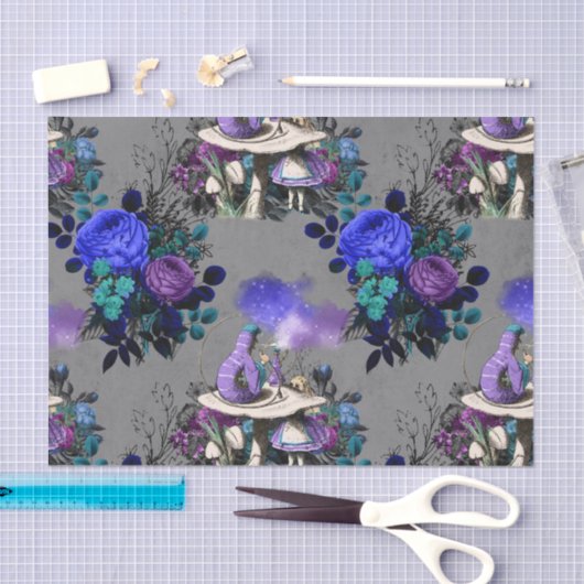 Alice in Wonderland Caterpijler Roking Flowers Tissuepapier (Craft)