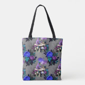 Alice in Wonderland Caterpijler Roking Flowers Tote Bag (Achterkant)