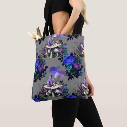Alice in Wonderland Caterpijler Roking Flowers Tote Bag (Dichtbij)