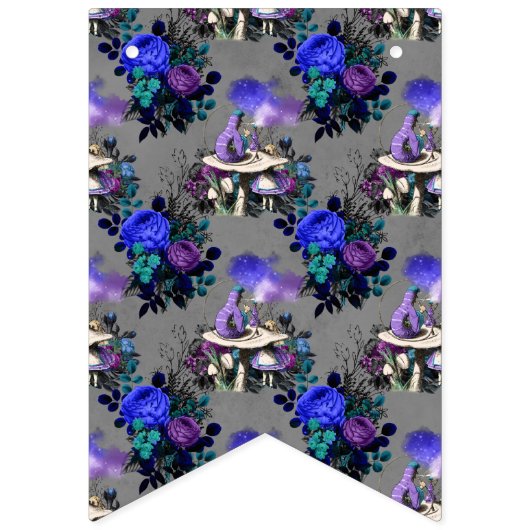 Alice in Wonderland Caterpijler Roking Flowers Vlaggetjes (Eerste vlag)