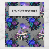 Alice in Wonderland Caterpijler Roking Flowers Wijn Etiket (Enkel label)