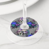 Alice in Wonderland Caterpijler Roking Flowers Wijnglaslabel (Dichtbij)