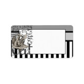 Alice in Wonderland Caterpillar Grunge Etiket (Voorkant)