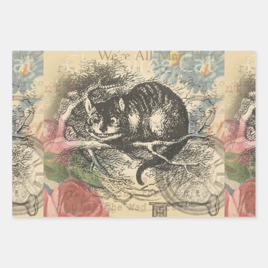 Alice in Wonderland Caterpillar: originele Tenniel Inpakpapier Vel (Voorkant 3)