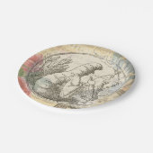 Alice in Wonderland Caterpillar: originele Tenniel Papieren Bordje (Gekanteld)